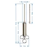 Inyector de acero inoxidable 60ml + 2 agujas - 11 