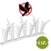Listones con púas repelentes de aves, decorativos, blancos - de plástico, 6 uds. - 3 
