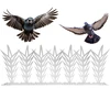 Listones con púas repelentes de aves, decorativos, blancos - de plástico, 6 uds. - 4 