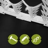Listones con púas repelentes de aves, decorativos, blancos - de plástico, 6 uds. - 6 