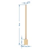 Machacador de repollo de madera pequeño 78cm - 2 
