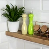 Molinillo manual para pimienta y sal, 18 cm, verde - 3 
