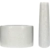 Mortero de cocina de mármol blanco - 10 cm - 4 
