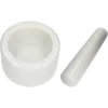 Mortero de cocina de mármol blanco - 10 cm - 6 