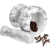 Mortero de cocina de mármol gris - 10 cm - 9 