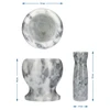 Mortero de cocina de mármol gris - 10 cm - 10 