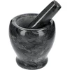 Mortero de cocina de mármol negro - 10 cm - 4 