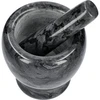 Mortero de cocina de mármol negro - 10 cm - 2 