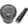Mortero de cocina de mármol negro - 10 cm - 6 