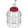Nietłukący, wielofunkcyjny słoik do fermentacji, 5 L - 13 słoik nietłukący, słoik plastikowy, słoik z tworzywa, słoik na wino, słoik na cydr, do fermentowania wina, słoik z rurką fermentacyjną, słoik 5L