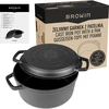 Olla de hierro fundido con sartén, 5 l - 10 