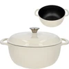 Olla de hierro fundido esmaltado - marfil, 5,8L - 6 