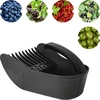 Recogedor de frutas pequeñas de plástico negro - 2 
