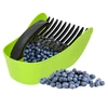Recogedor de frutas pequeñas de plástico verde - 5 