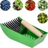 Recogedor de frutas pequeñas metálico verde - 2 