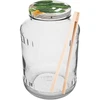 Tarro 1,5L, fi82/6 + pinzas y tapa colorida ['tarro de vidrio', ' tarro con tapa', ' tarro para encurtir pepinos', ' tarro para pepinos', ' tarro con pinzas', ' pinzas para pepinos', ' pinzas de cocina']