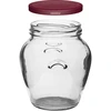 Tarro Ánfora 580ml con tapa burdeos fi82 6uds. - 3 