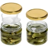 Tarro bajo 330ml fi82/6 con tapa dorada 6uds - 6 