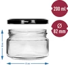 Tarro de caviar 200ml fi82/6 con tapa negra 6uds - 5 