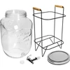 Tarro Limonada 8 L - con grifo, en soporte metálico con asas - 3 