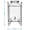 Tarro Limonada 8 L - con grifo, en soporte metálico con asas - 6 