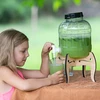 Tarro multifuncional con grifo 5L + soporte de madera - 15 