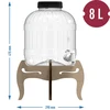 Tarro multifuncional con grifo 8L + soporte de madera - 12 