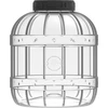 Tarro multifuncional con tapa negra, 3L - 3 