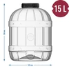 Tarro multifuncional de 15L con tapa - 5 