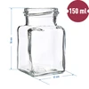 Tarro TO 150ml Cuatro esquinas fi53 tapa - 6uds. - 6 