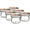 Tarro TO 235ml con tapa de color fi82/6 - 6 unidades ['tarro de vidrio', ' tapas decorativas', ' para conservas', ' para mermeladas', ' conjunto de tarros']
