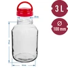 Tarro TO 3L con tapa de plástico fi100 - 6 