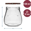 Tarro TO 500ml otra Ánfora cierre col. fi82/6 -6uds - 10 