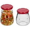 Tarro TO 500ml otra Ánfora tapa. burdeos fi82/6 -6uds - 5 