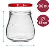 Tarro TO 500ml otra Ánfora tapa. burdeos fi82/6 -6uds - 9 