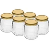 Tarro TO 580ml gordito con tapa dorada fi82/6 -6uds  - 1 