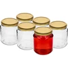 Tarro TO 580ml gordito con tapa dorada fi82/6 -6uds - 2 