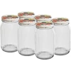 Tarro TO 900ml con tapa de colores fi82/6 - 6 unidades ['tarro para conservas', ' tarro 900 ml', ' tarro con tapa', ' tarro con tapa de colores', ' tarro de cocina', ' tarro de vidrio', ' tarro para objetos pequeños', ' tarro para compota', ' tarro para setas', ' tarro para mermelada', ' tarros con tapa']