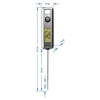 Termómetro de cocina electrónico, LCD (-50/200C) plateado - 4 
