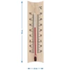 Termómetro de habitación de madera (-25/50°C) 15cm natural - 5 