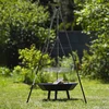 Trípode para fogata con parrilla, 150 cm - 6 