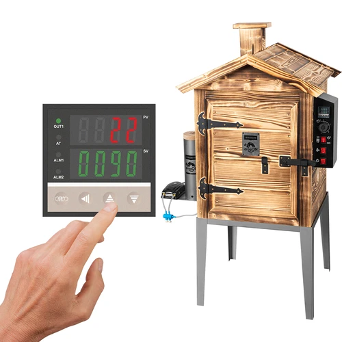 Ahumador 115 L dragON Wood 60E - de madera a leña, con módulo calefactor eléctrico y controlador