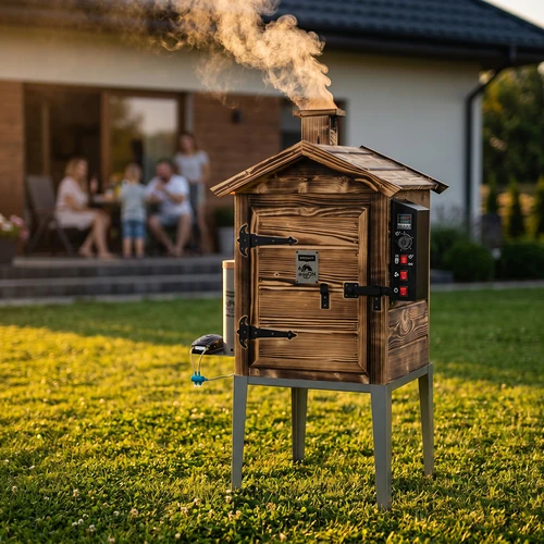 Ahumador 115 L dragON Wood 60E - de madera a leña, con módulo calefactor eléctrico y controlador - 12