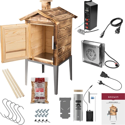 Ahumador 115 L dragON Wood 60E - de madera a leña, con módulo calefactor eléctrico y controlador - 2