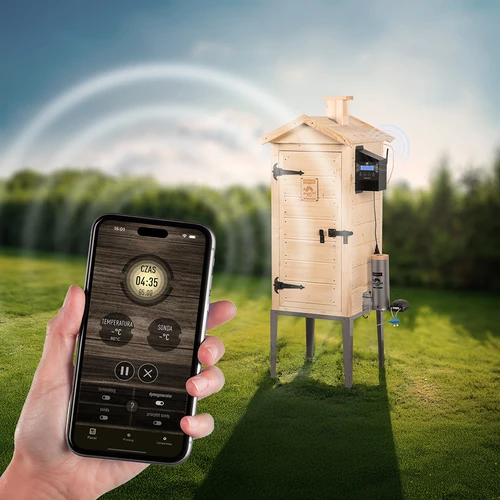 Ahumador con Wi‑Fi, 200 L- dragON WOOD 100IQ con módulo calefactor eléctrico y controlador - 7