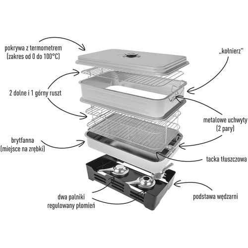 Ahumador de balcón con capacidad ajustable - 3