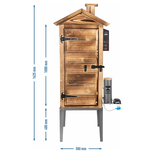 Ahumador de jardín 200 L dragON Wood 100E - a leña, con módulo calefactor eléctrico y controlador - 4