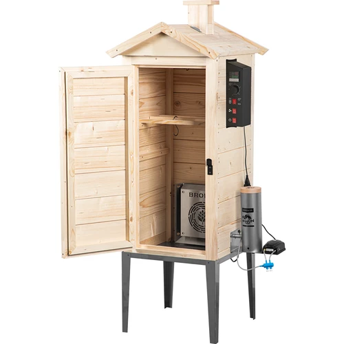 Ahumador de jardín de madera de 200 L – dragON Wood 100E con módulo de calentamiento eléctrico y controlador - 2
