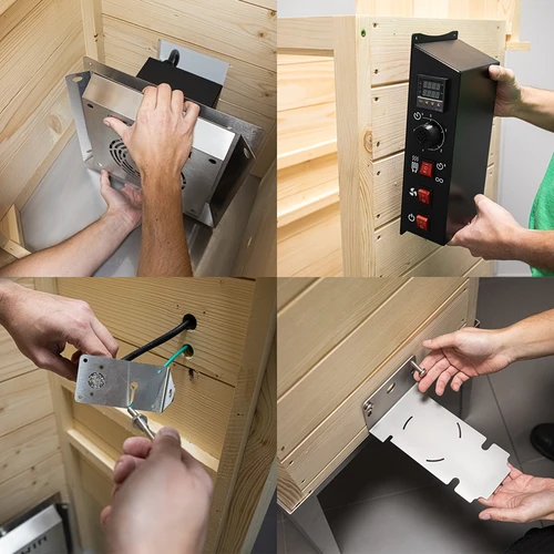 Ahumador de jardín de madera de 200 L – dragON Wood 100E con módulo de calentamiento eléctrico y controlador - 12