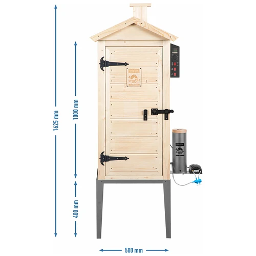 Ahumador de jardín de madera de 200 L – dragON Wood 100E con módulo de calentamiento eléctrico y controlador - 13